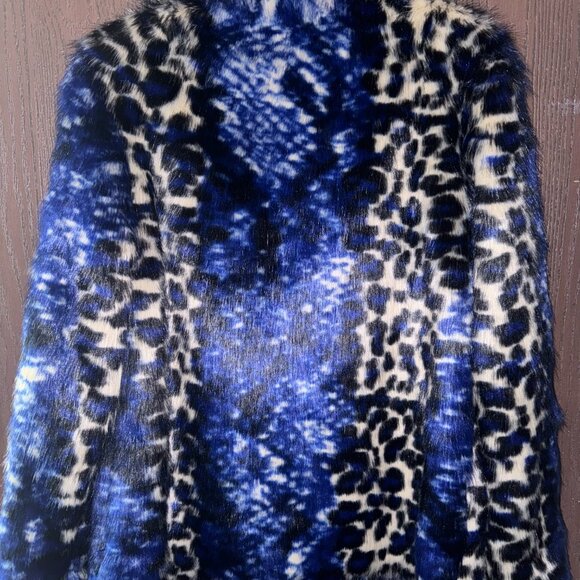 Guess Wild Kingdom Faux Fur Coat - Picture 2 of 4